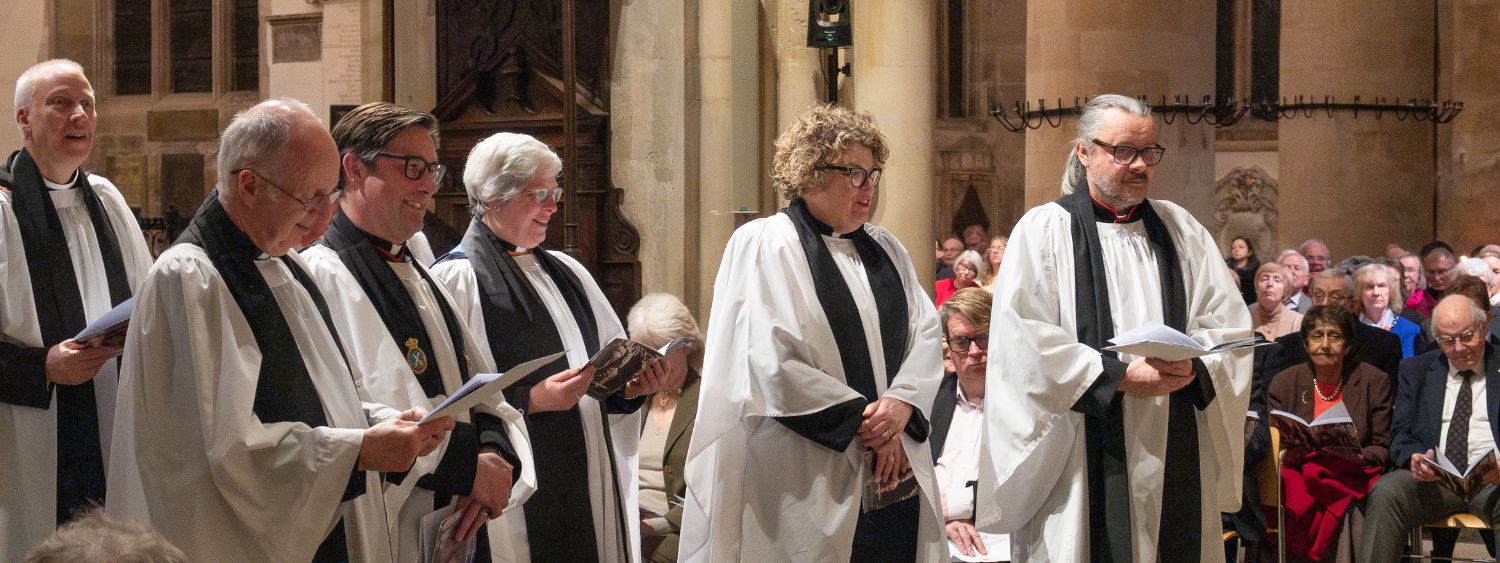 New Honorary Canons about to be installed at a service at Christ Church Cathedral