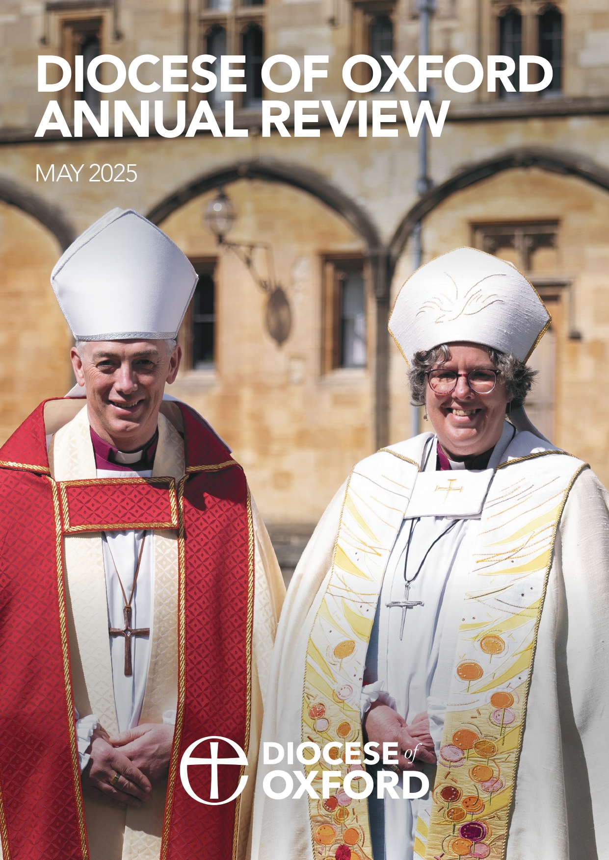 2023 Diocese of Oxford Annual Review cover. St James' Church in Little Milton in the Chiltern Hills in Oxfordshire. Built in 1844.  Our thanks to Hope Lawrence Images for permission to use this photograph.