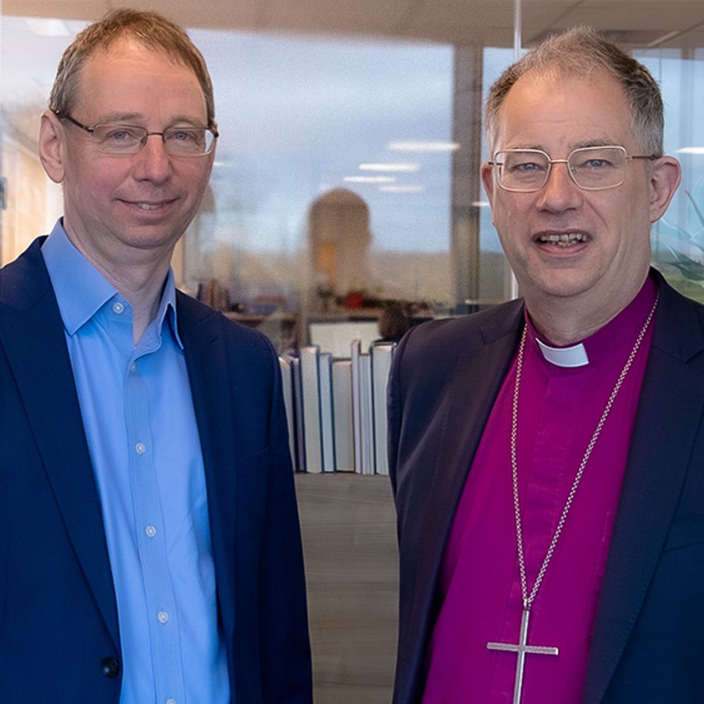 Mark Humphriss, Diocesan Secretary, with the Bishop of Oxford