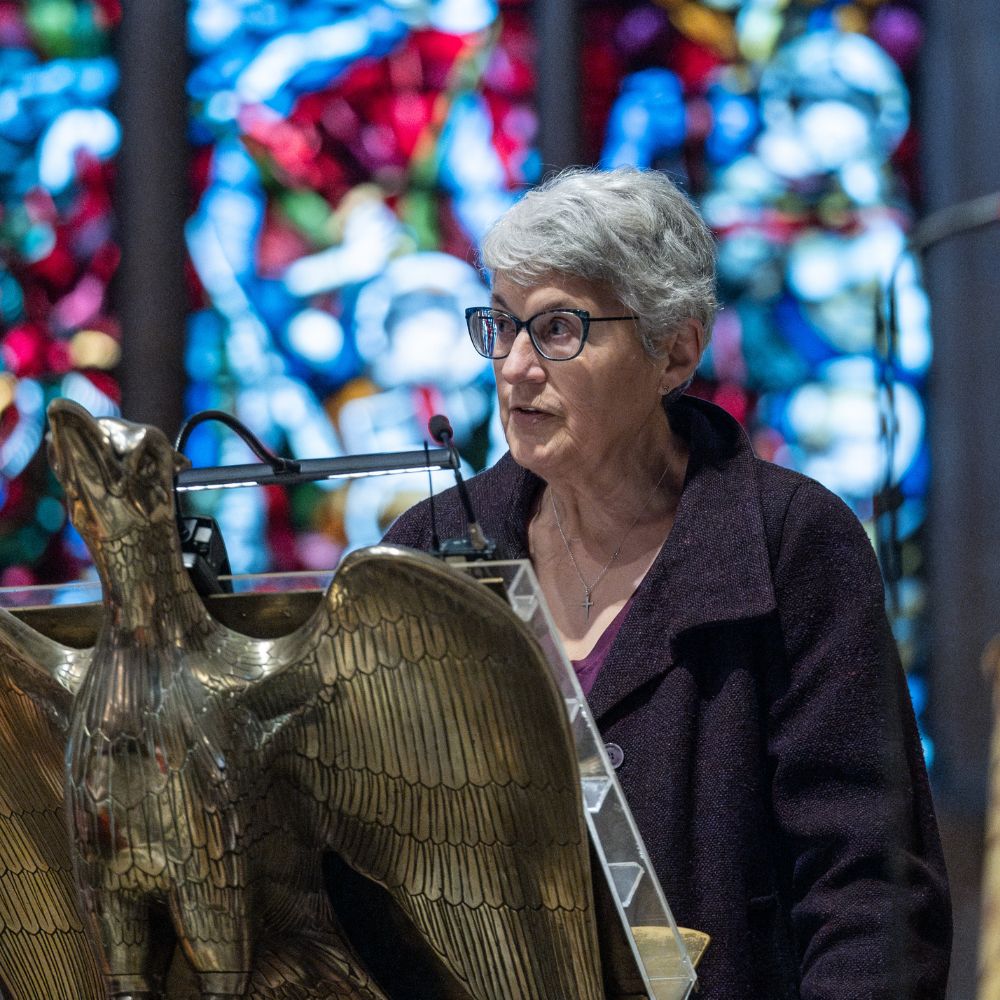 A Parish Safeguarding Officer from the diocese reads from the lecturn
