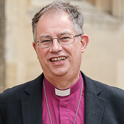 Bishop Steven pictured outside Christ Church Cathedral, Oxford