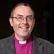 Bishop Gavin pictured outside Christ Church Cathedral, Oxford