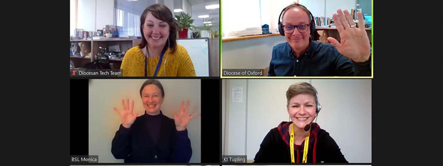 Revd Katie Tupling (bottom right) pictured with colleagues