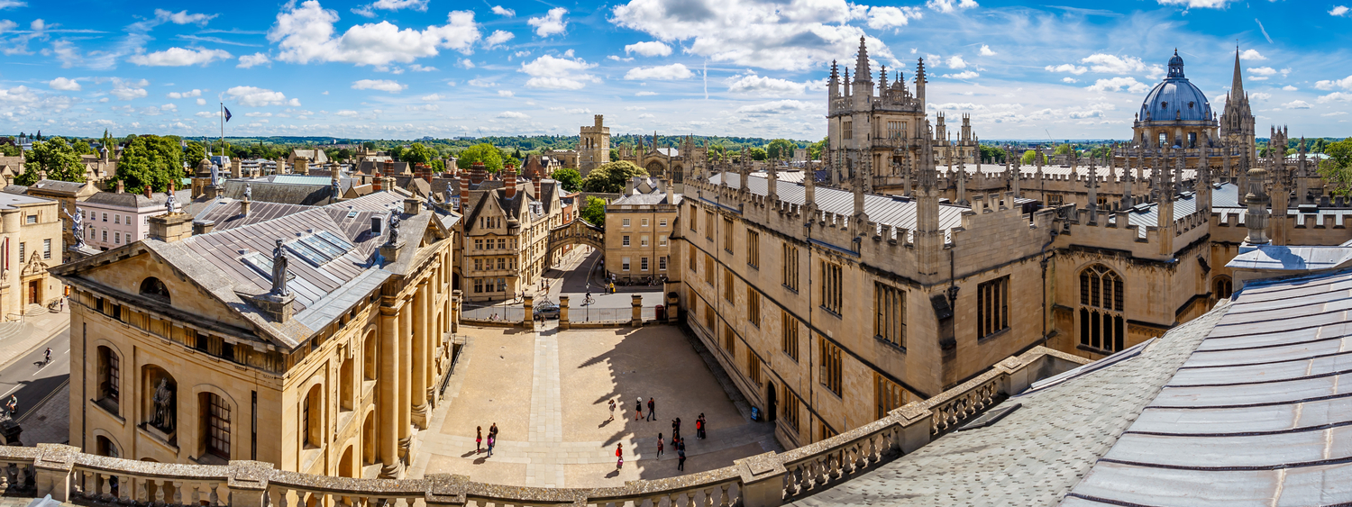 Panoramic photo of Oxford city centre