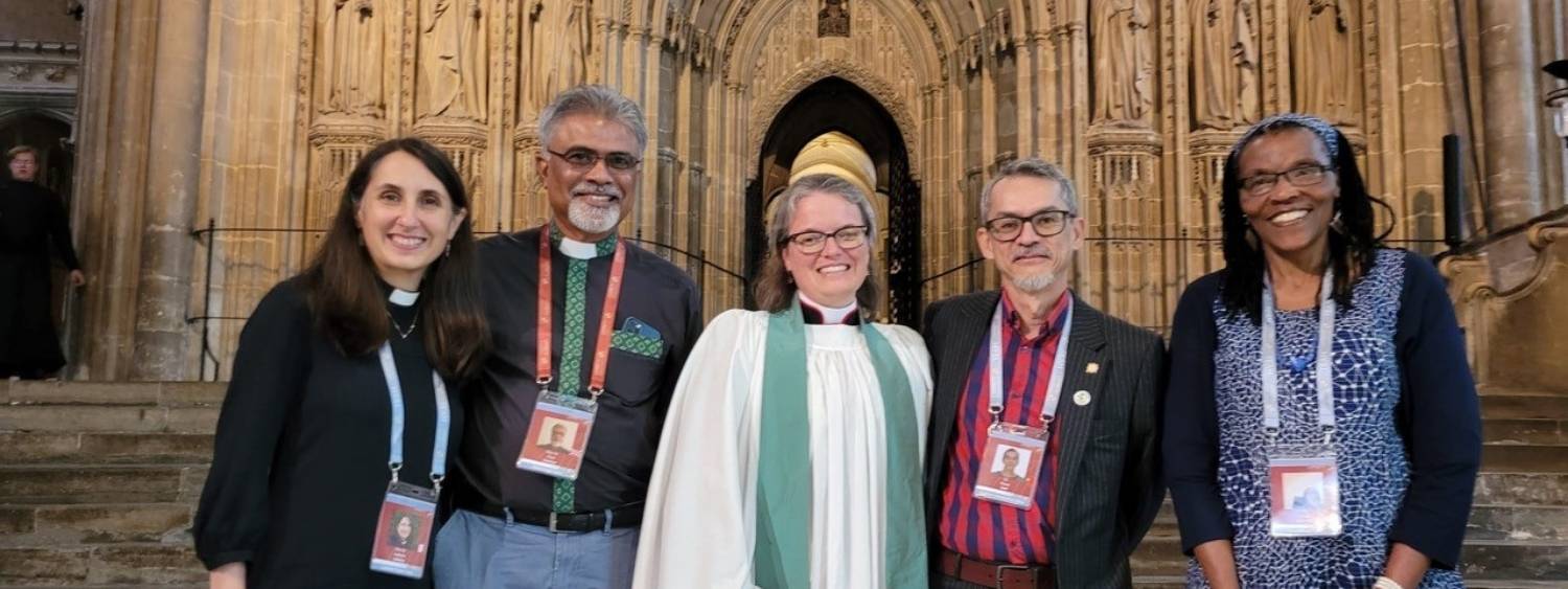 The Revd Canon Professor Jenn Strawbridge with Anglican Communion colleagues at the Lambeth Conference in Canterbury.