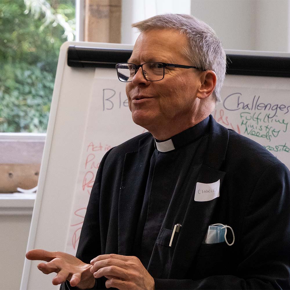 The Revd Charles Chadwick speaks at a conference focusing on rural ministry